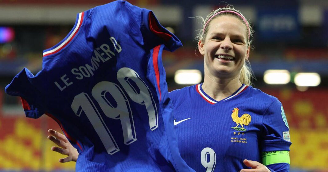 Eugénie Le Sommer bat le record de sélections en équipe de France et devient la footballeuse tricolore la plus capée – Libération