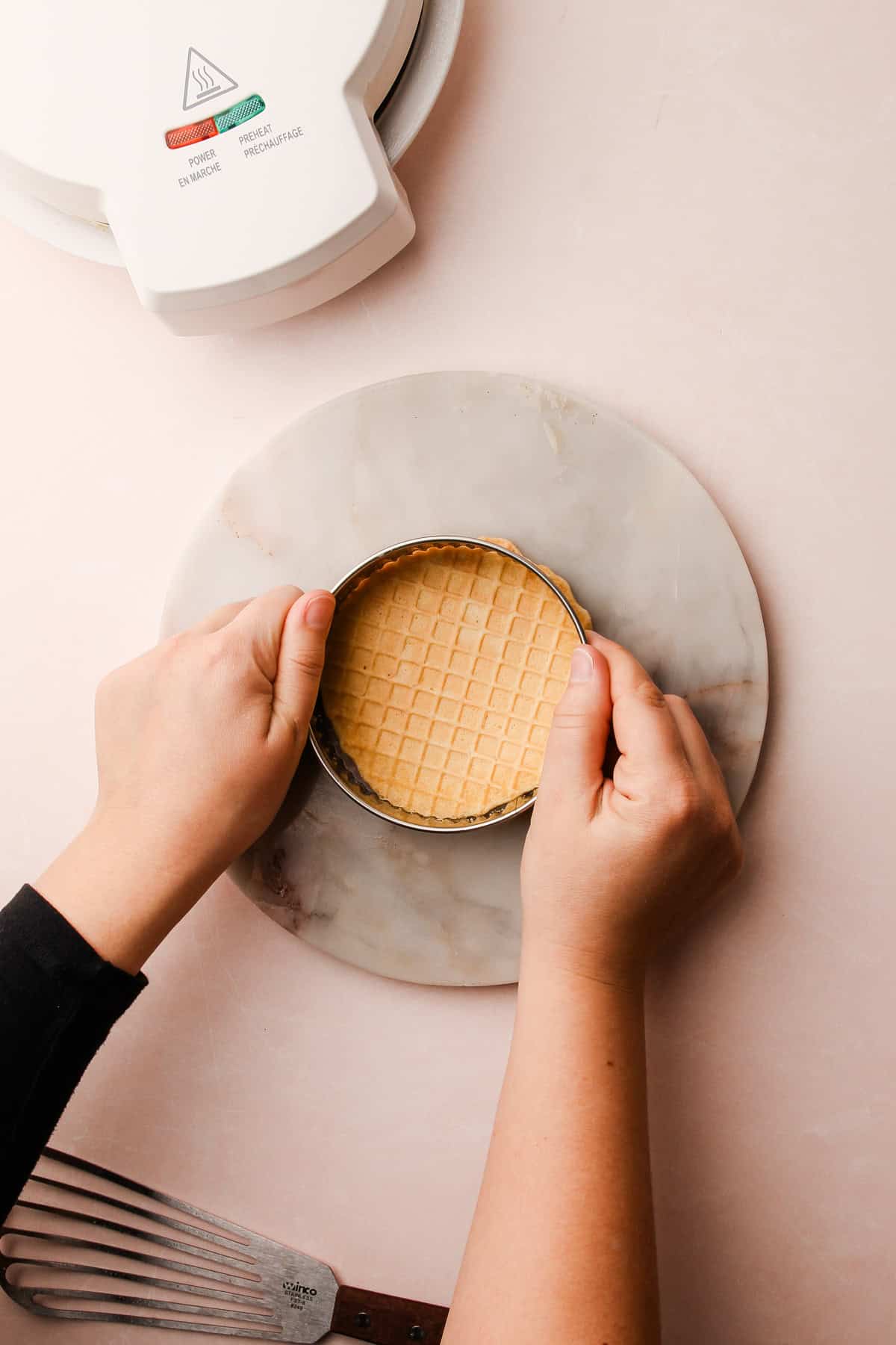Pizzelle prête à être servie