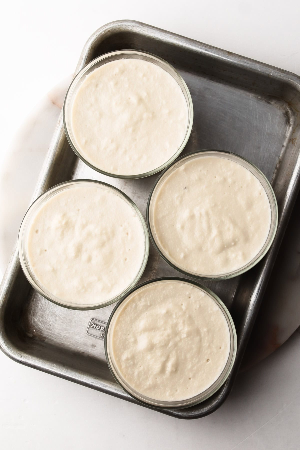 Pudding prêt à être refroidi