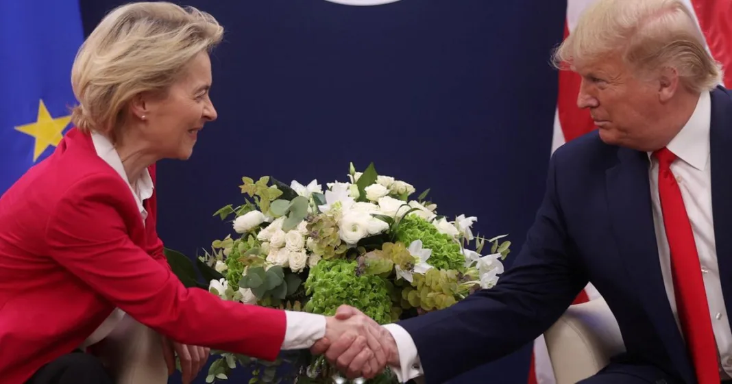 «bon échange» téléphonique dimanche entre Ursula von der Leyen et Donald Trump