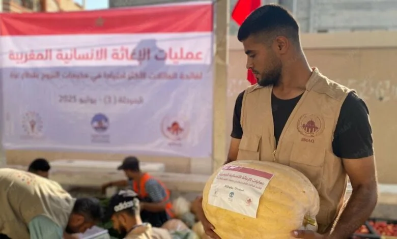 Aide marocaine a Gaza